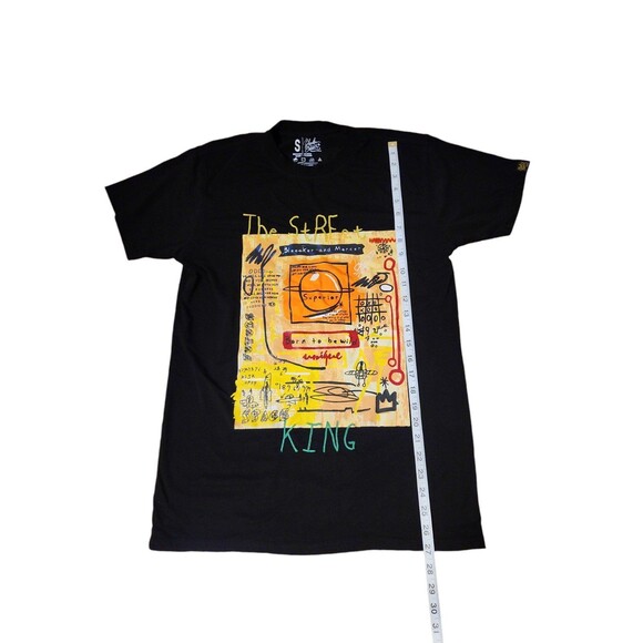 Bleecker and Mercer T-Shirt Men's Small Black The Street King Graphic Print Tee - Picture 6 of 6